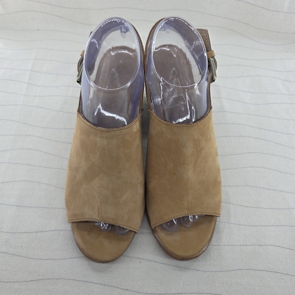 Sorel Womens Nadia Slingback Tan Leather Sandals Heels Shoes NL3241-224 Size 8 - Picture 3 of 11